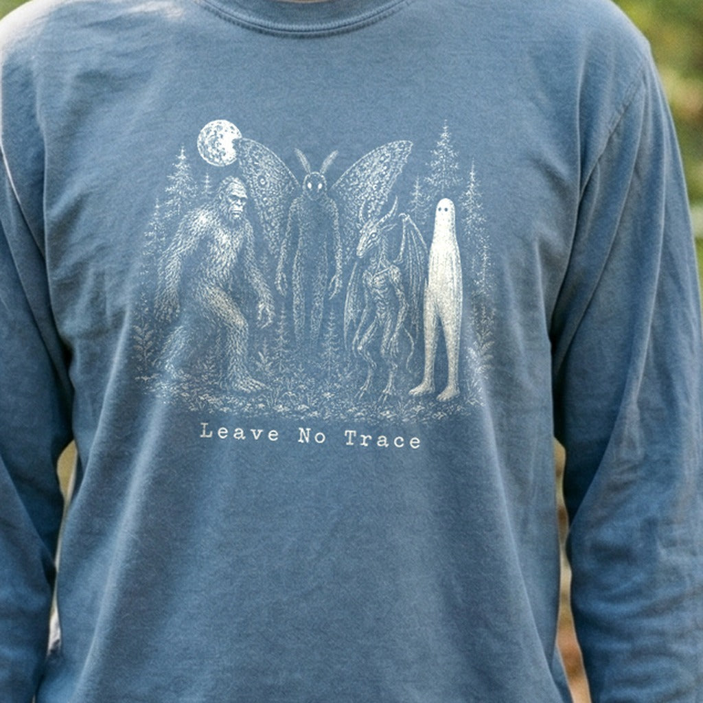 Bigfoot Mothman Jersey Devil Nightcrawler Leave No Trace Premium Long Sleeve
