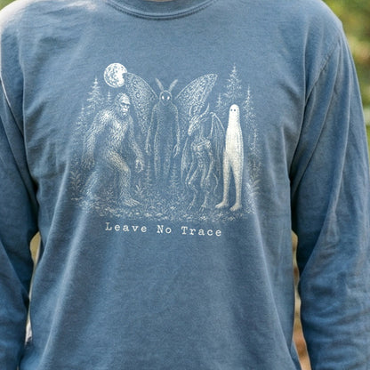 Bigfoot Mothman Jersey Devil Nightcrawler Leave No Trace Premium Long Sleeve