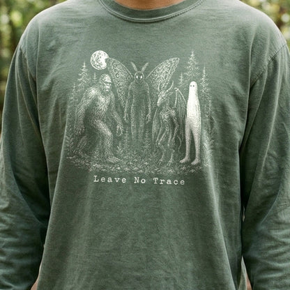 Bigfoot Mothman Jersey Devil Nightcrawler Leave No Trace Premium Long Sleeve