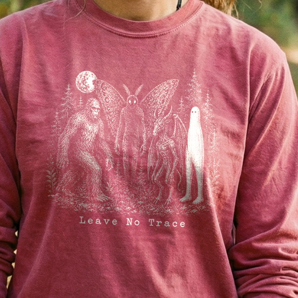 Bigfoot Mothman Jersey Devil Nightcrawler Leave No Trace Premium Long Sleeve