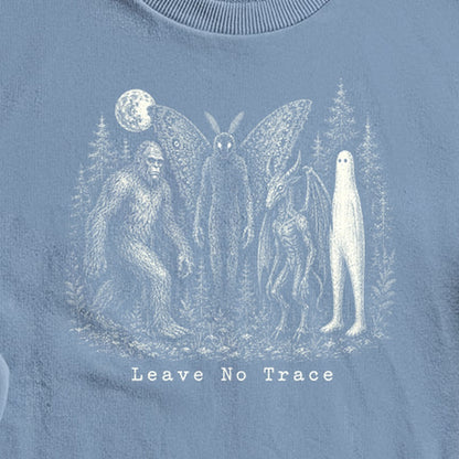 Bigfoot Mothman Jersey Devil Nightcrawler Leave No Trace Crewneck Sweatshirt