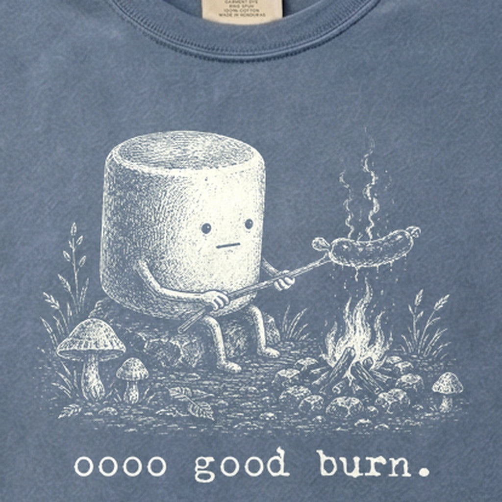 Marshmallow Roasting a Hot Dog Cotton T-Shirt