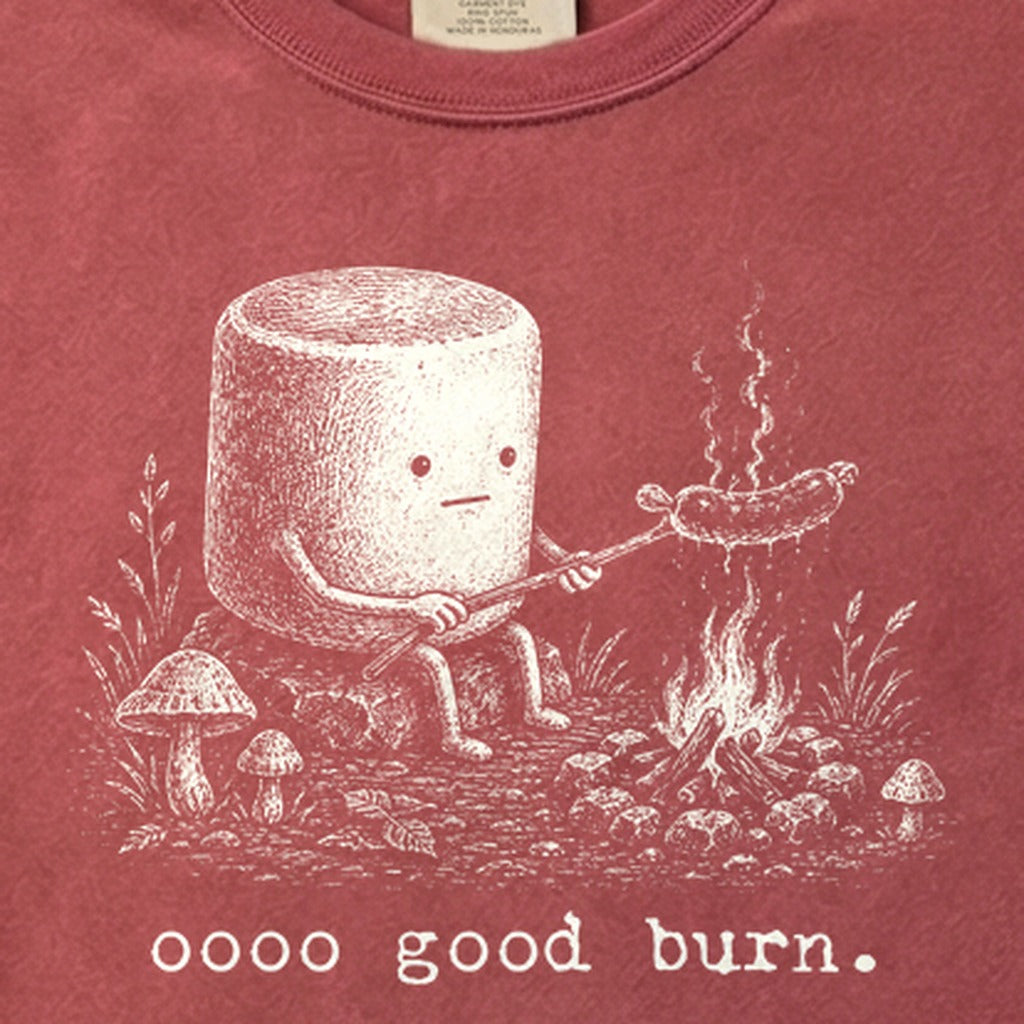 Marshmallow Roasting a Hot Dog Cotton T-Shirt
