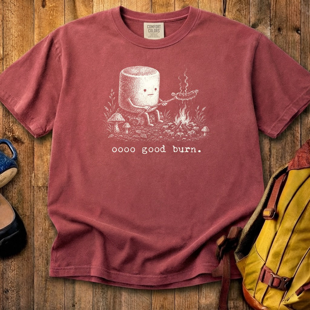 Marshmallow Roasting a Hot Dog Cotton T-Shirt
