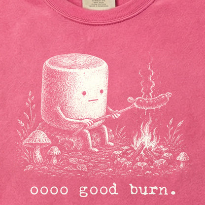 Marshmallow Roasting a Hot Dog Cotton T-Shirt