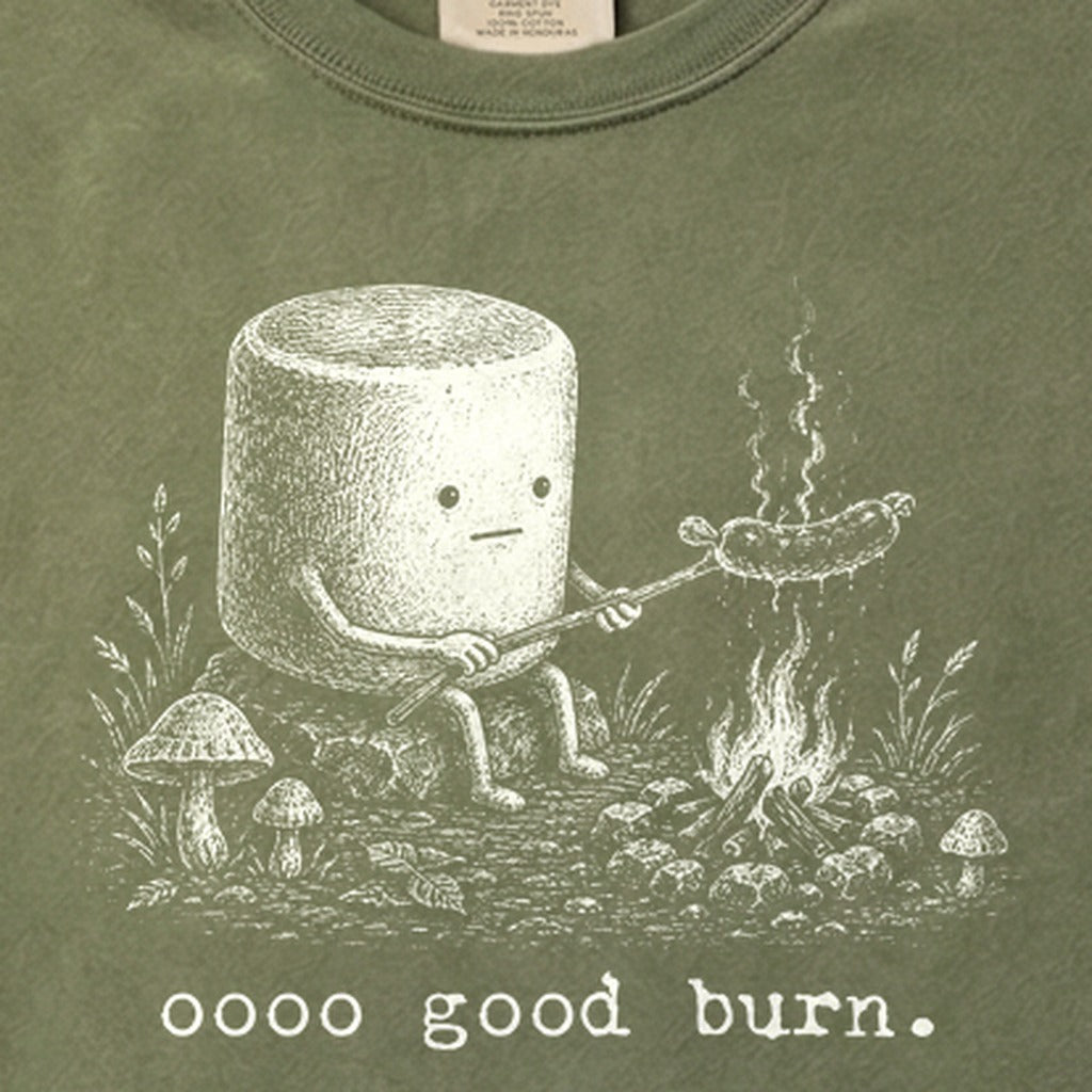 Marshmallow Roasting a Hot Dog Cotton T-Shirt