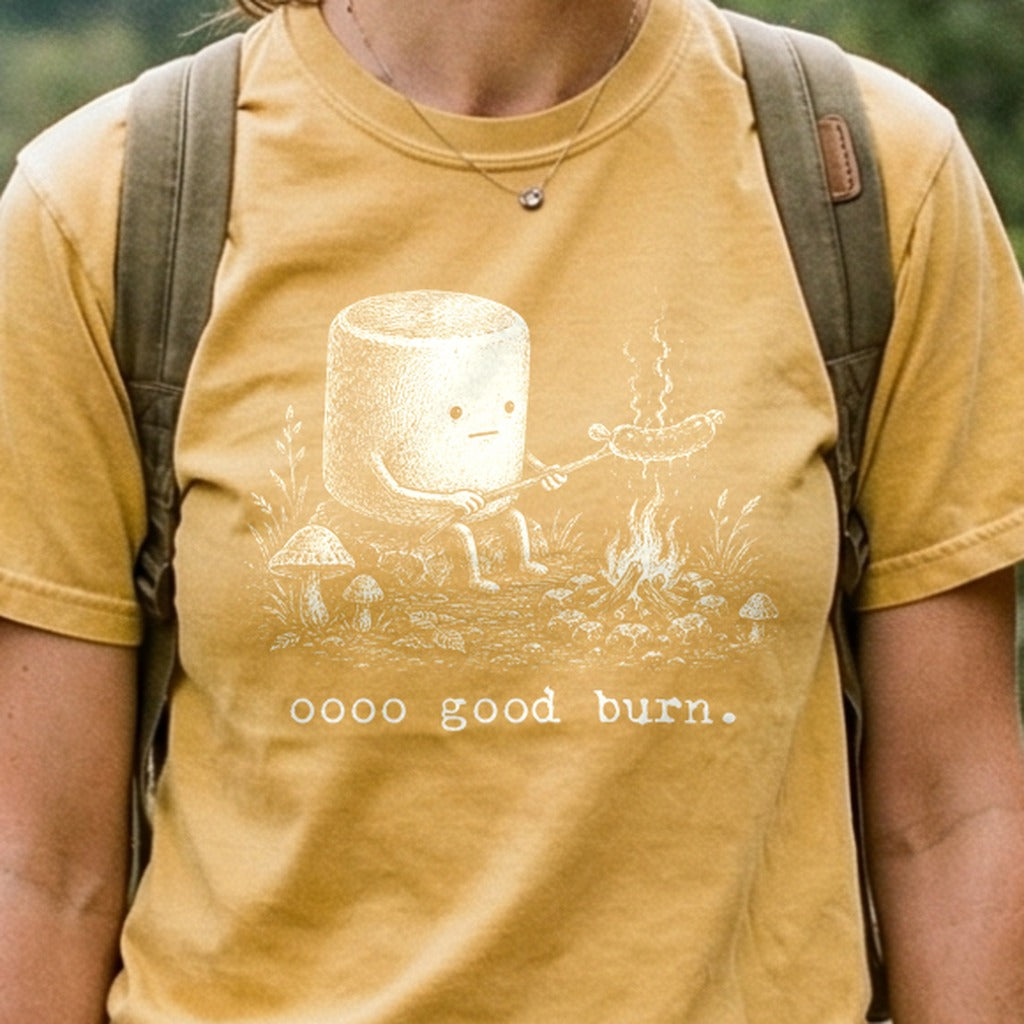 Marshmallow Roasting a Hot Dog Cotton T-Shirt