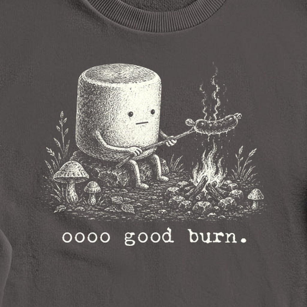 Marshmallow Roasting a Hot Dog Crewneck Sweatshirt