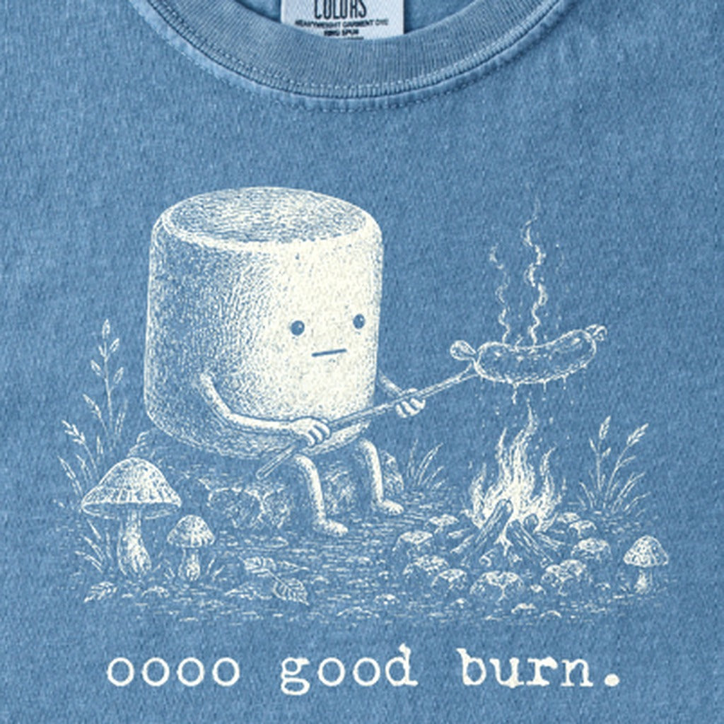 Marshmallow Roasting a Hot Dog Kids Cotton T-Shirt