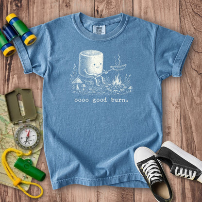 Marshmallow Roasting a Hot Dog Kids Cotton T-Shirt