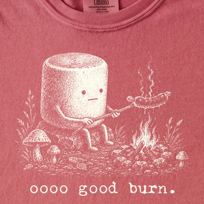 Marshmallow Roasting a Hot Dog Kids Cotton T-Shirt