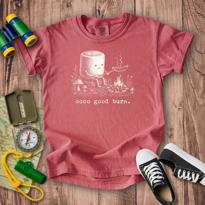 Marshmallow Roasting a Hot Dog Kids Cotton T-Shirt