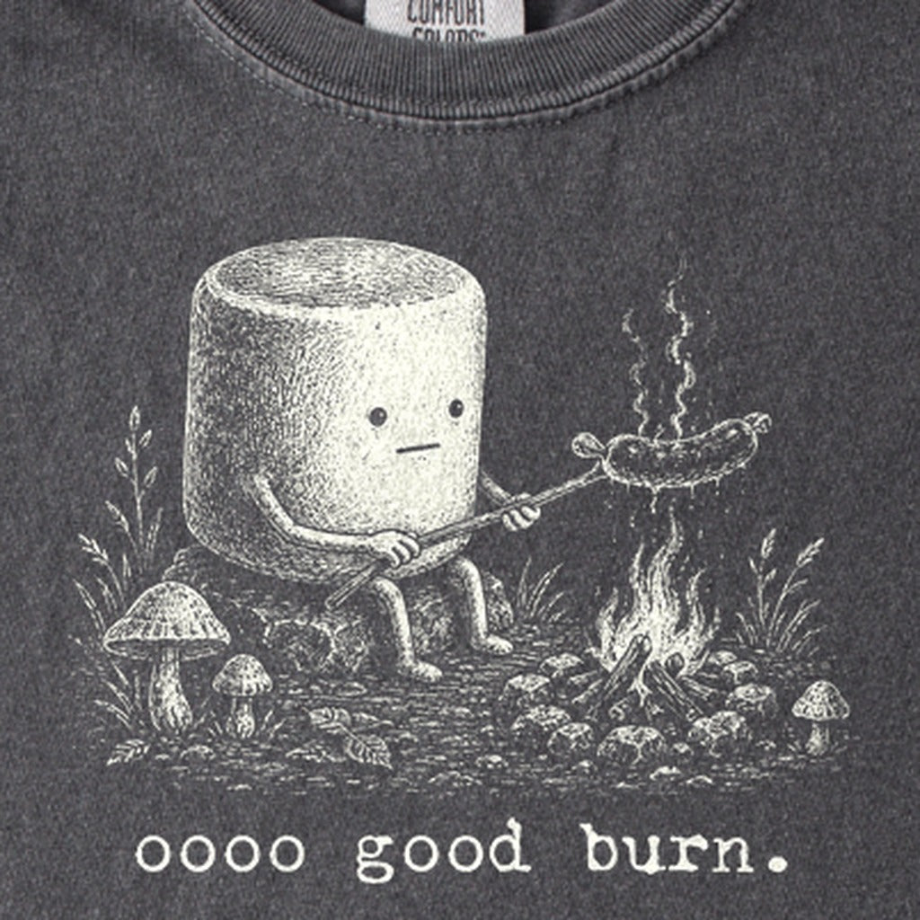 Marshmallow Roasting a Hot Dog Kids Cotton T-Shirt