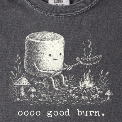 Marshmallow Roasting a Hot Dog Kids Cotton T-Shirt