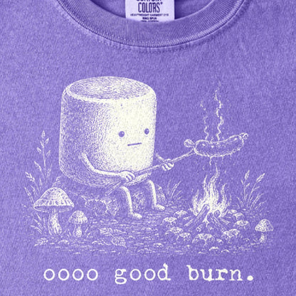 Marshmallow Roasting a Hot Dog Kids Cotton T-Shirt
