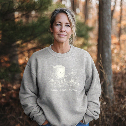 Marshmallow Roasting a Hot Dog Crewneck Sweatshirt