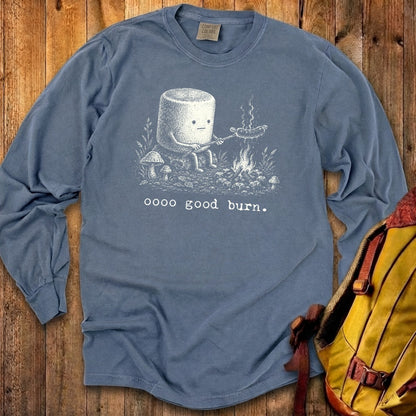 Marshmallow Roasting a Hot Dog Premium Long Sleeve