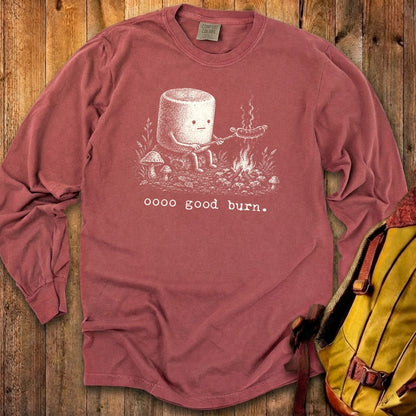 Marshmallow Roasting a Hot Dog Premium Long Sleeve