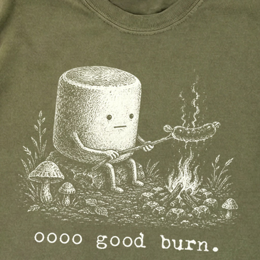 Marshmallow Roasting a Hot Dog Premium Long Sleeve