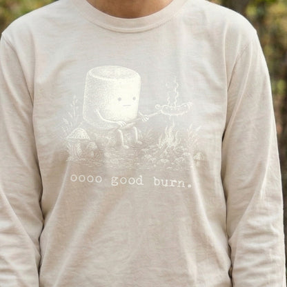 Marshmallow Roasting a Hot Dog Premium Long Sleeve