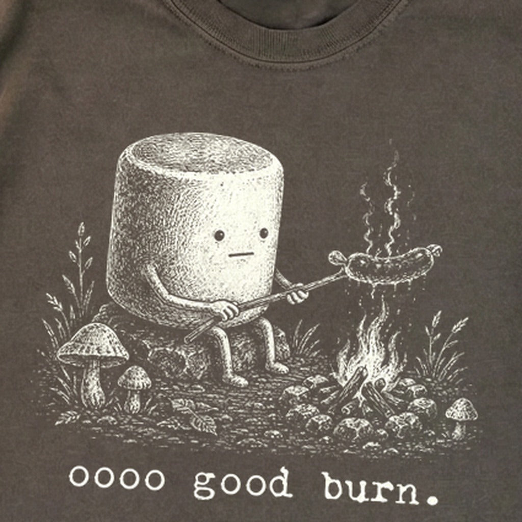Marshmallow Roasting a Hot Dog Premium Long Sleeve