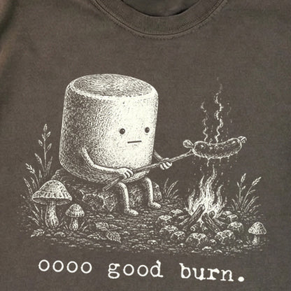 Marshmallow Roasting a Hot Dog Premium Long Sleeve