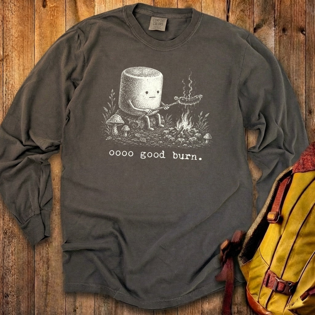 Marshmallow Roasting a Hot Dog Premium Long Sleeve