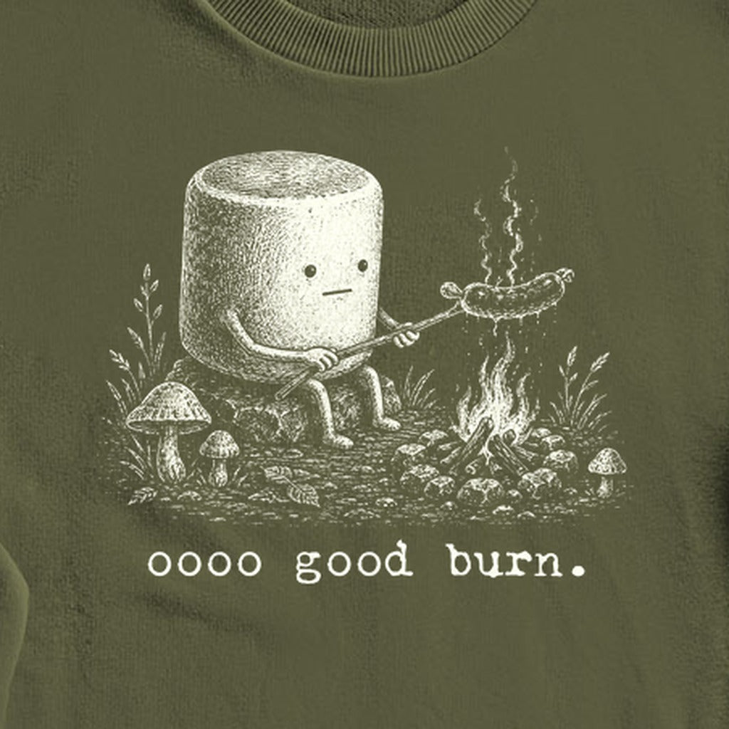Marshmallow Roasting a Hot Dog Crewneck Sweatshirt