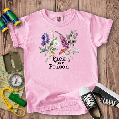 Pick Your Poison Wildflowers Kids Cotton T-Shirt