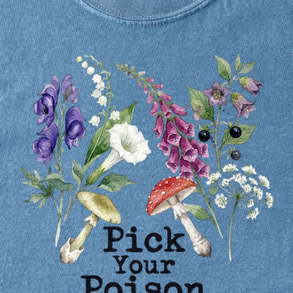 Pick Your Poison Wildflowers Kids Cotton T-Shirt