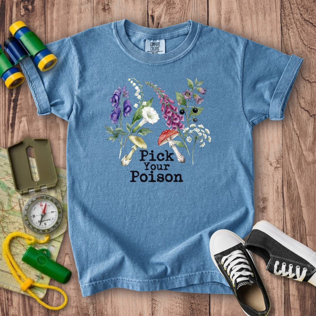 Pick Your Poison Wildflowers Kids Cotton T-Shirt
