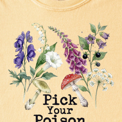 Pick Your Poison Wildflowers Kids Cotton T-Shirt