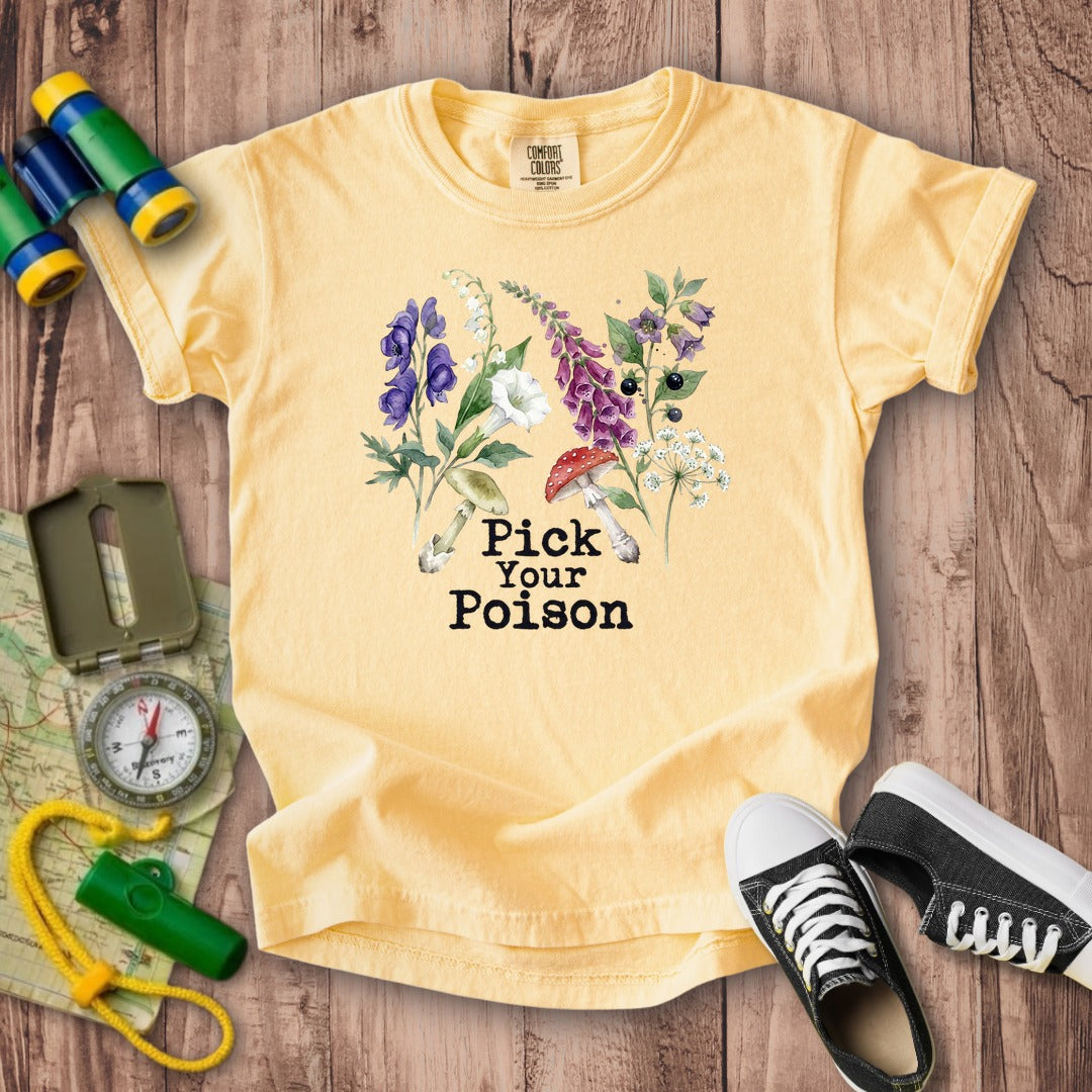 Pick Your Poison Wildflowers Kids Cotton T-Shirt