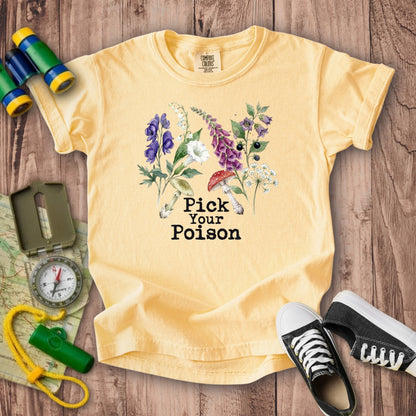 Pick Your Poison Wildflowers Kids Cotton T-Shirt