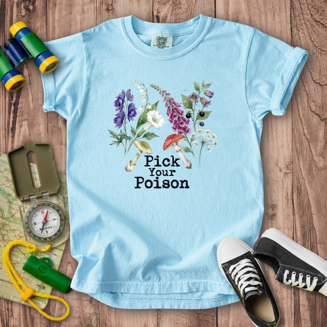 Pick Your Poison Wildflowers Kids Cotton T-Shirt