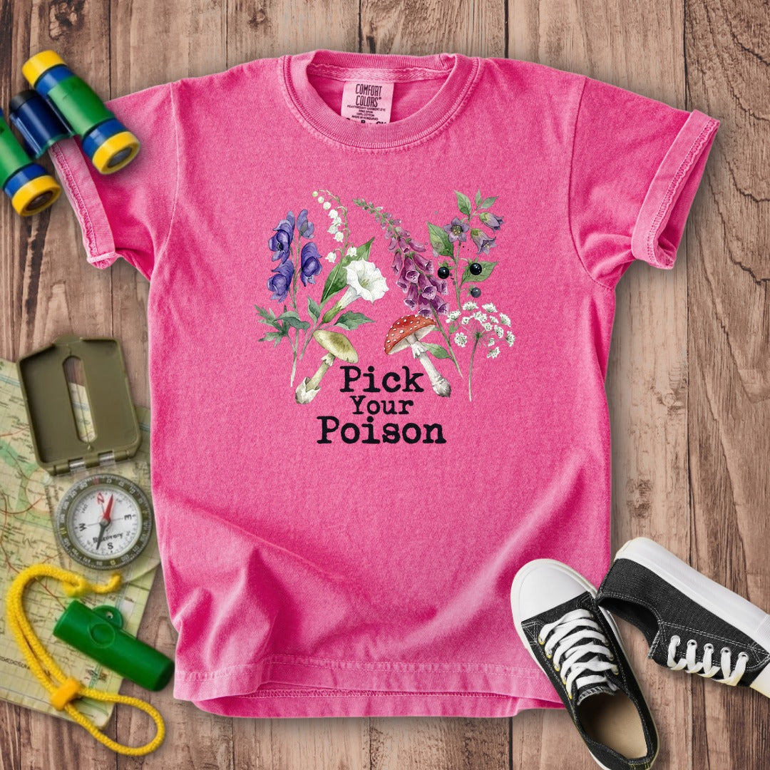 Pick Your Poison Wildflowers Kids Cotton T-Shirt