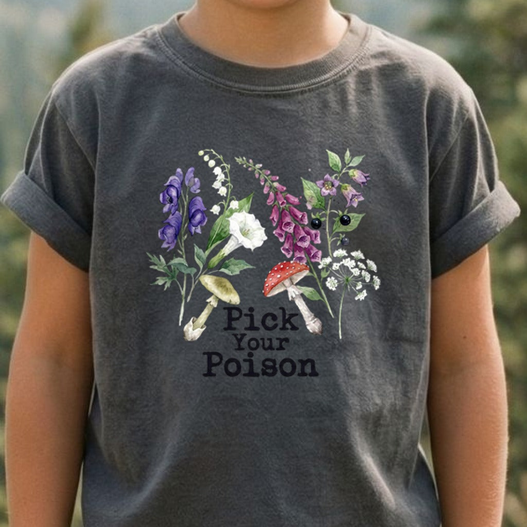 Pick Your Poison Wildflowers Kids Cotton T-Shirt