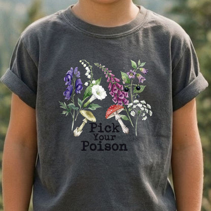 Pick Your Poison Wildflowers Kids Cotton T-Shirt