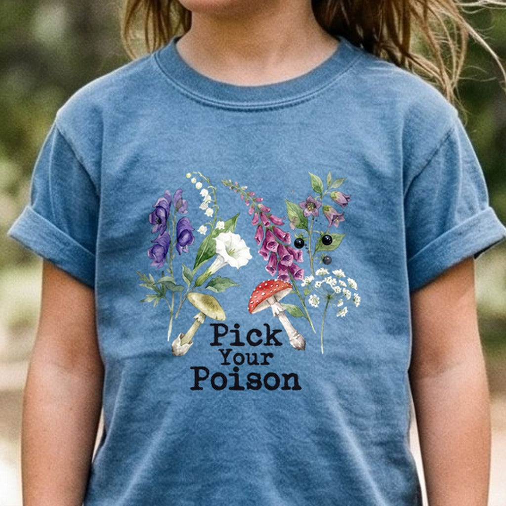 Pick Your Poison Wildflowers Kids Cotton T-Shirt