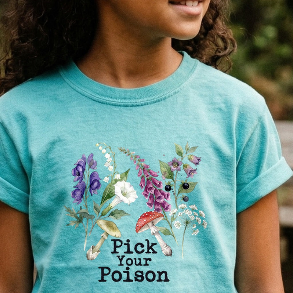 Pick Your Poison Wildflowers Kids Cotton T-Shirt