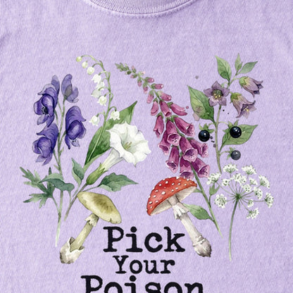 Pick Your Poison Wildflowers Kids Cotton T-Shirt