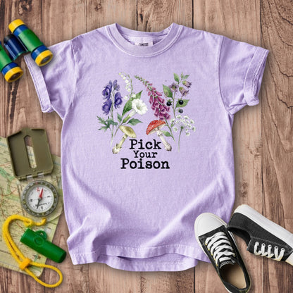 Pick Your Poison Wildflowers Kids Cotton T-Shirt