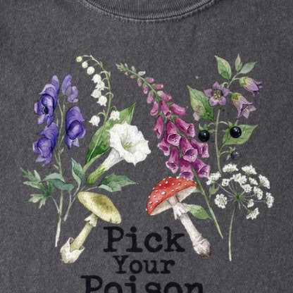 Pick Your Poison Wildflowers Kids Cotton T-Shirt