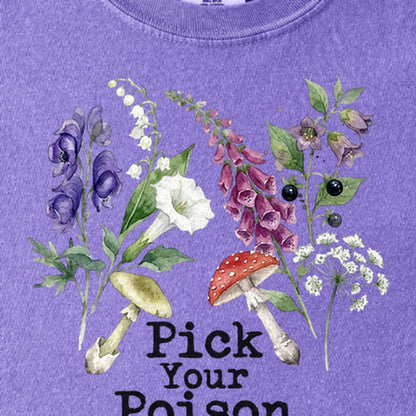 Pick Your Poison Wildflowers Kids Cotton T-Shirt