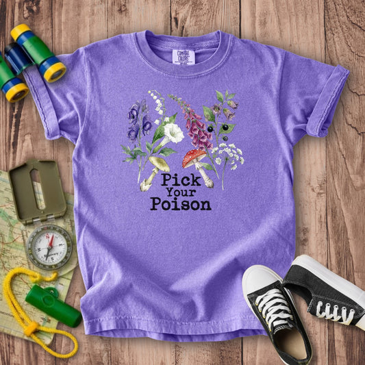 Pick Your Poison Wildflowers Kids Cotton T-Shirt