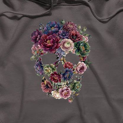 Gothic Flower Skull Hoodie