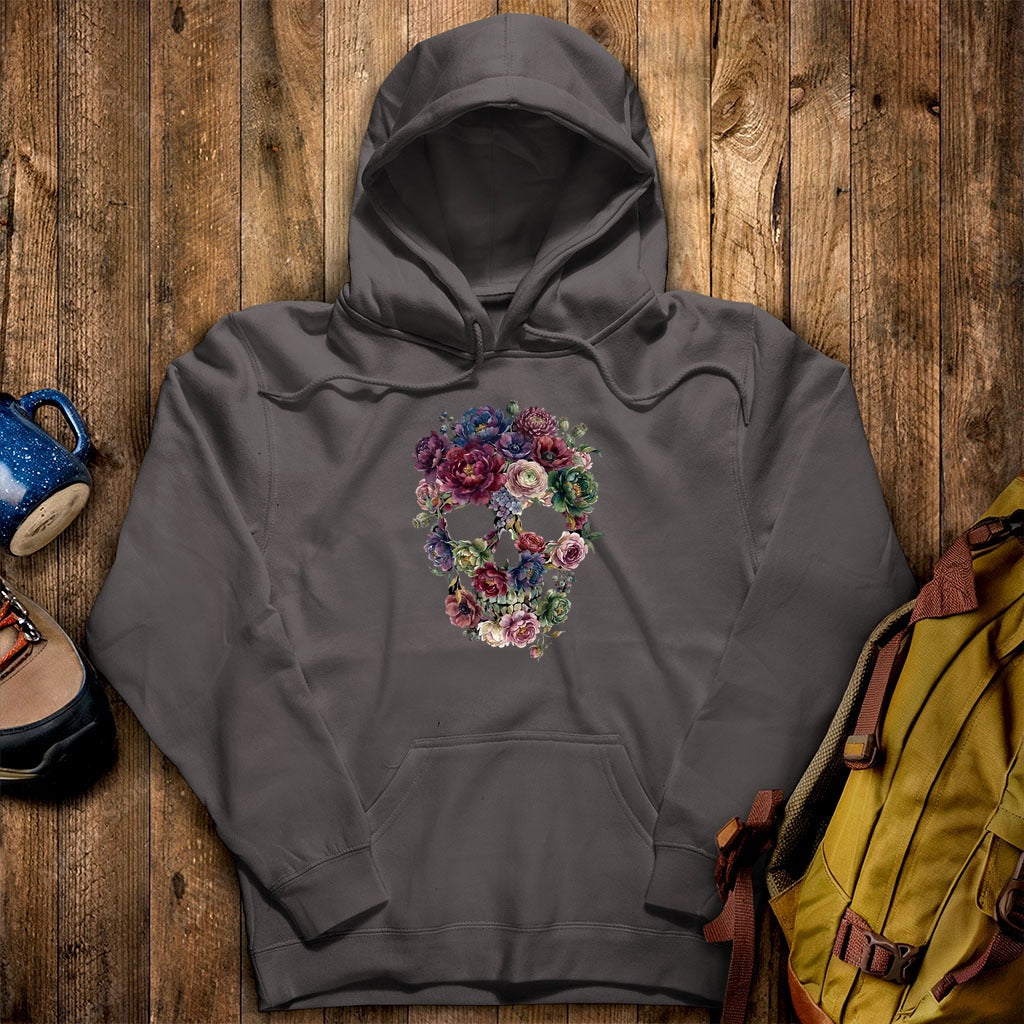Gothic Flower Skull Hoodie