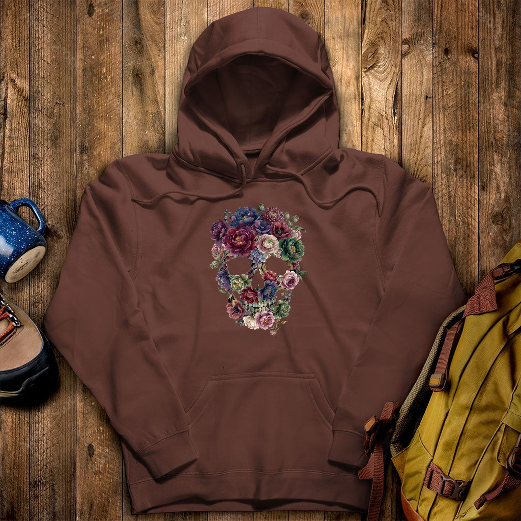 Gothic Flower Skull Hoodie