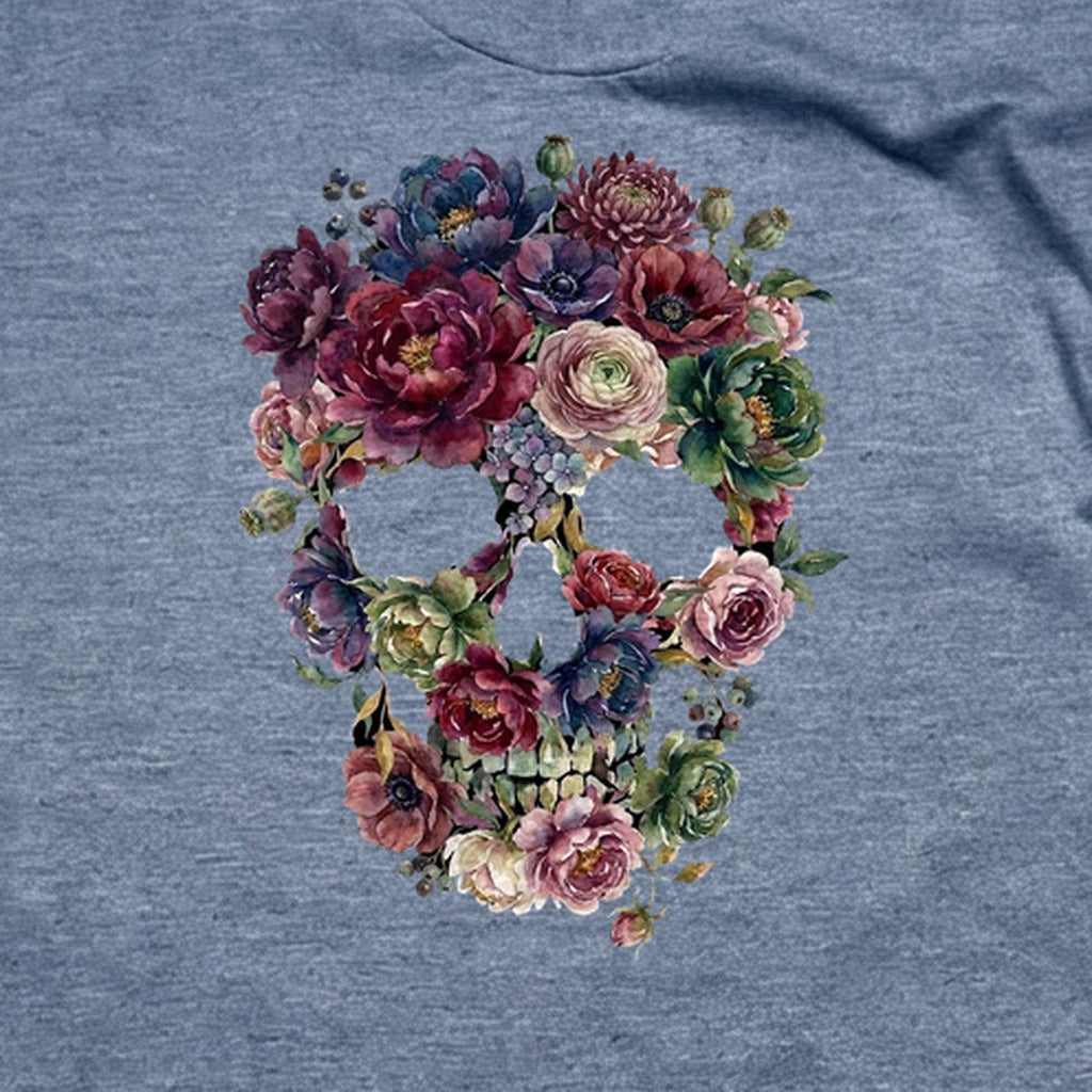 Gothic Flower Skull T-Shirt
