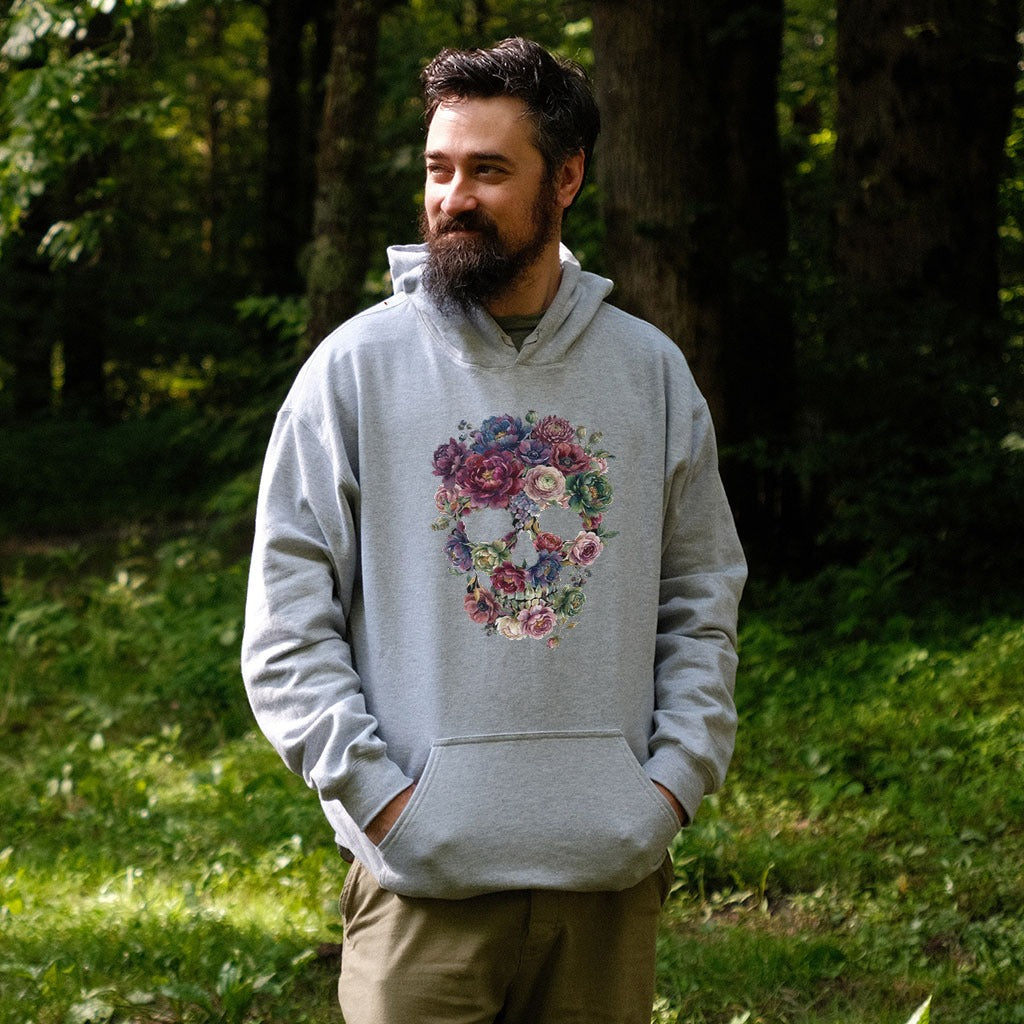 Gothic Flower Skull Hoodie